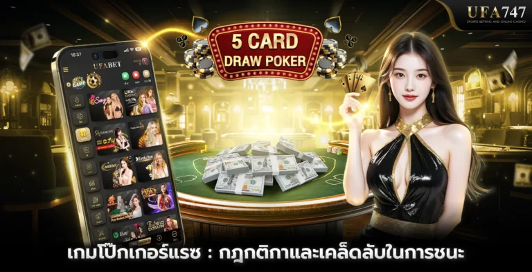 เกมโป๊กเกอร์ไฟว์การ์ดดรอว์ กฎกติกาและเคล็ดลับในการชนะ