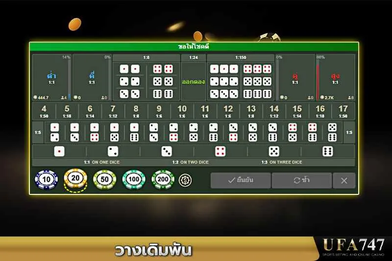 วางเดิมพันเกมลูกเต๋าบน-UFA747 -แพลตฟอร์มที่ให้ตัวเลือกหลากหลาย