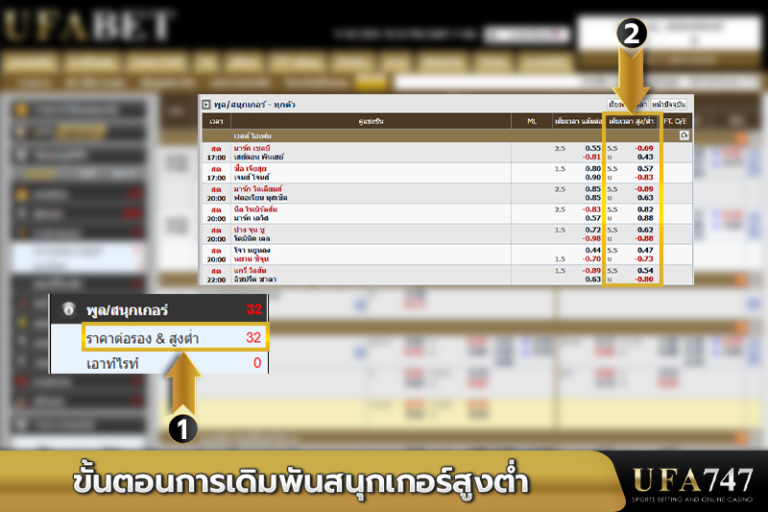 ขั้นตอนการเดิมพันสนุกเกอร์สูงต่ำ