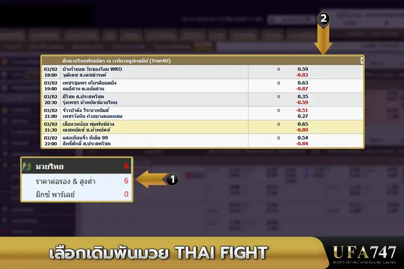 เลือกเดิมพันมวย-Thai-Fight